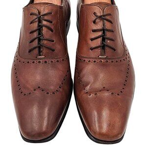 Mezlan Spain Men's size 10 Brown Calfskin Leather Wingtip Oxfords Dress Shoes 43